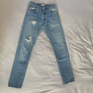 Re/Done Levi’s High Rise Jeans light to medium wash 25